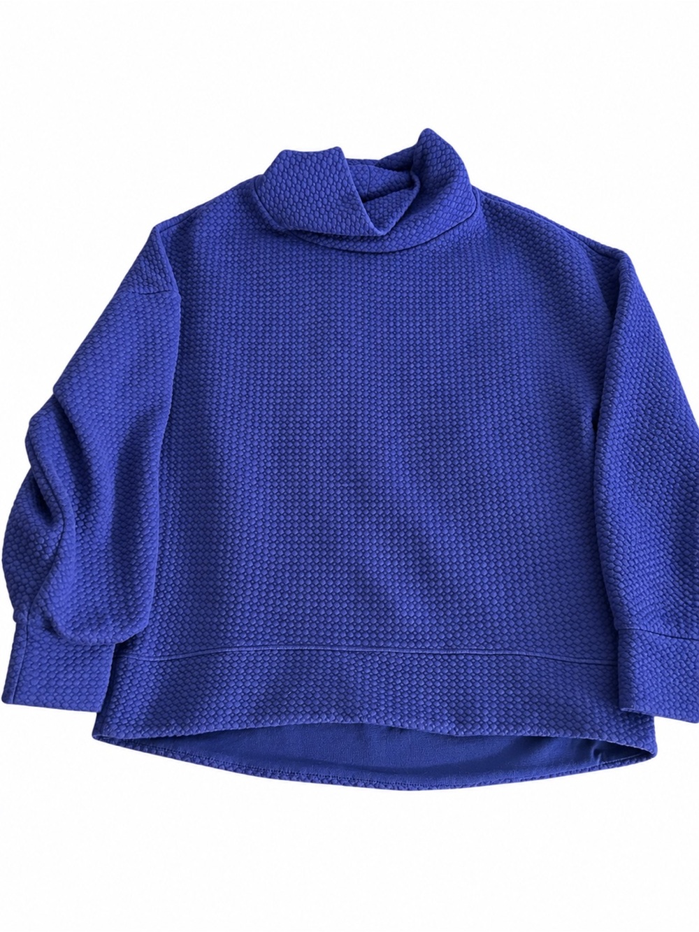 CALIA by Carrie Underwood Textured Cowl Neck Sweater - Cobalt Blue